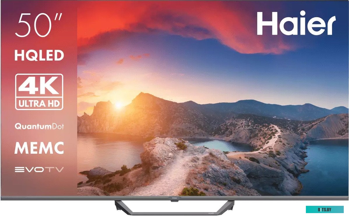 DH1VLGD01RU 50" Телевизор HAIER Smart TV S3, QLED, 4K Ultra HD, серебристый, СМАРТ ТВ, Android