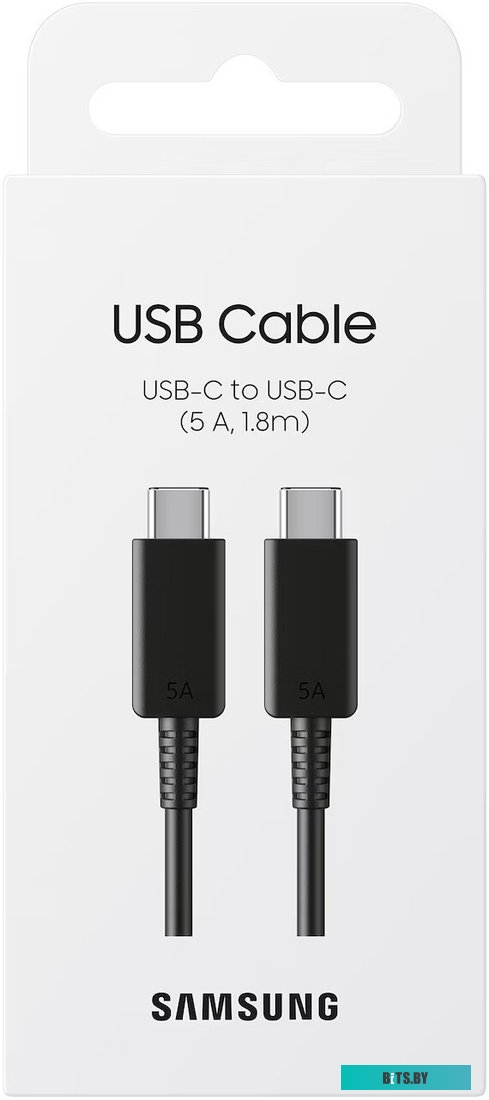 EP-DX510JBEGEU Кабель Samsung EP-DX510JBEGEU,  USB Type-C (m) -  USB Type-C (m),  1.8м,  MFI,  5A,  черный