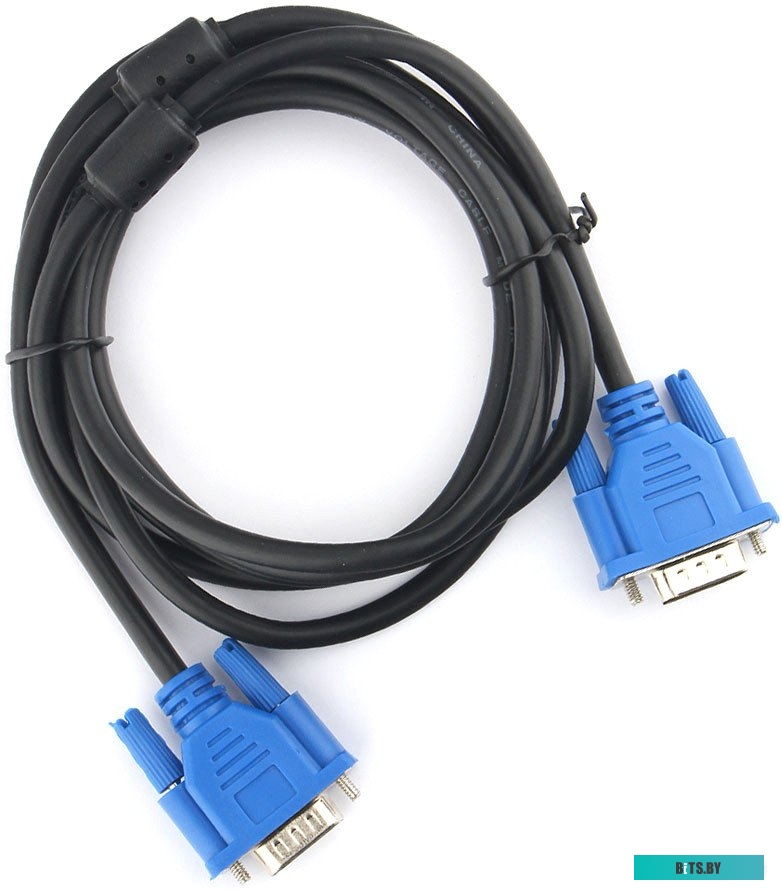 Кабель интерфейсный VGA удлинитель Cablexpert CC-PVGAX-1.8M 1.8м, 15M/15F, экран, феррит. кольца, пакет CC-PVGAX-1.8M