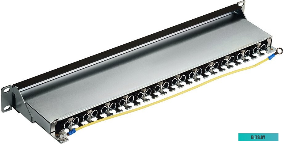 Патч-панель LANMASTER компактная 24 порта, STP, кат. 6A, 0.5U арт. LAN-PPC24S6A