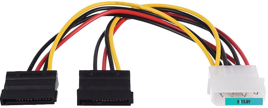 Кабель GOPOWER MOLEX (F)/2SATA (M) 0.2M 00-00029040.