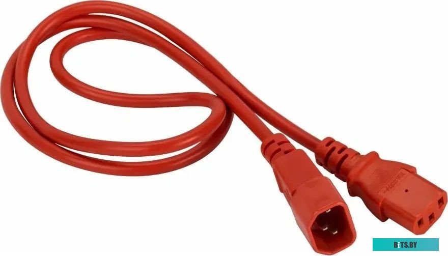 Кабель питания Lanmaster LAN-PP13/14-0.5-RD C13-C14, 3х0.75, 220В, 10А, красный, 0.5 метра LAN-PP13/14-0.5-RD