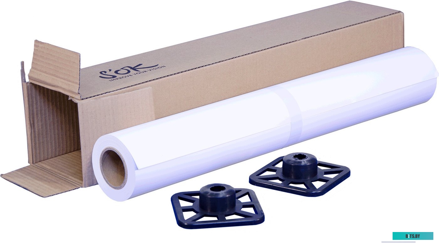 Бумага широкоформатная S'OK универсальная матовая с покрытием для широкоформатной печати 36'' A0 914х45,7м втулка 50 SP045M2090-914