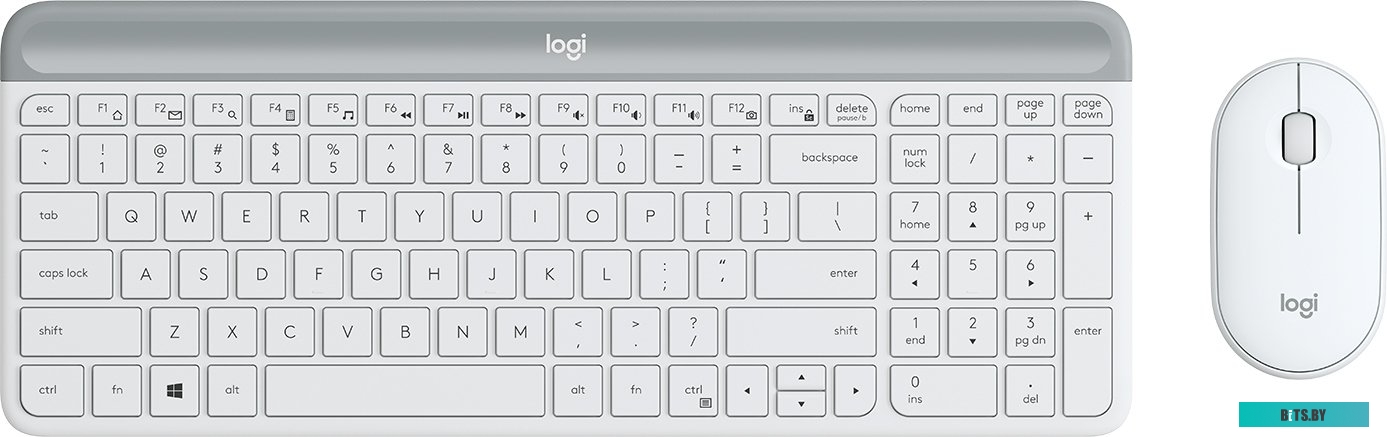 Клавиатура + мышь Logitech MK470 клав:графитовый/светло-серый мышь:графитовый USB беспроводная slim (920-009180)