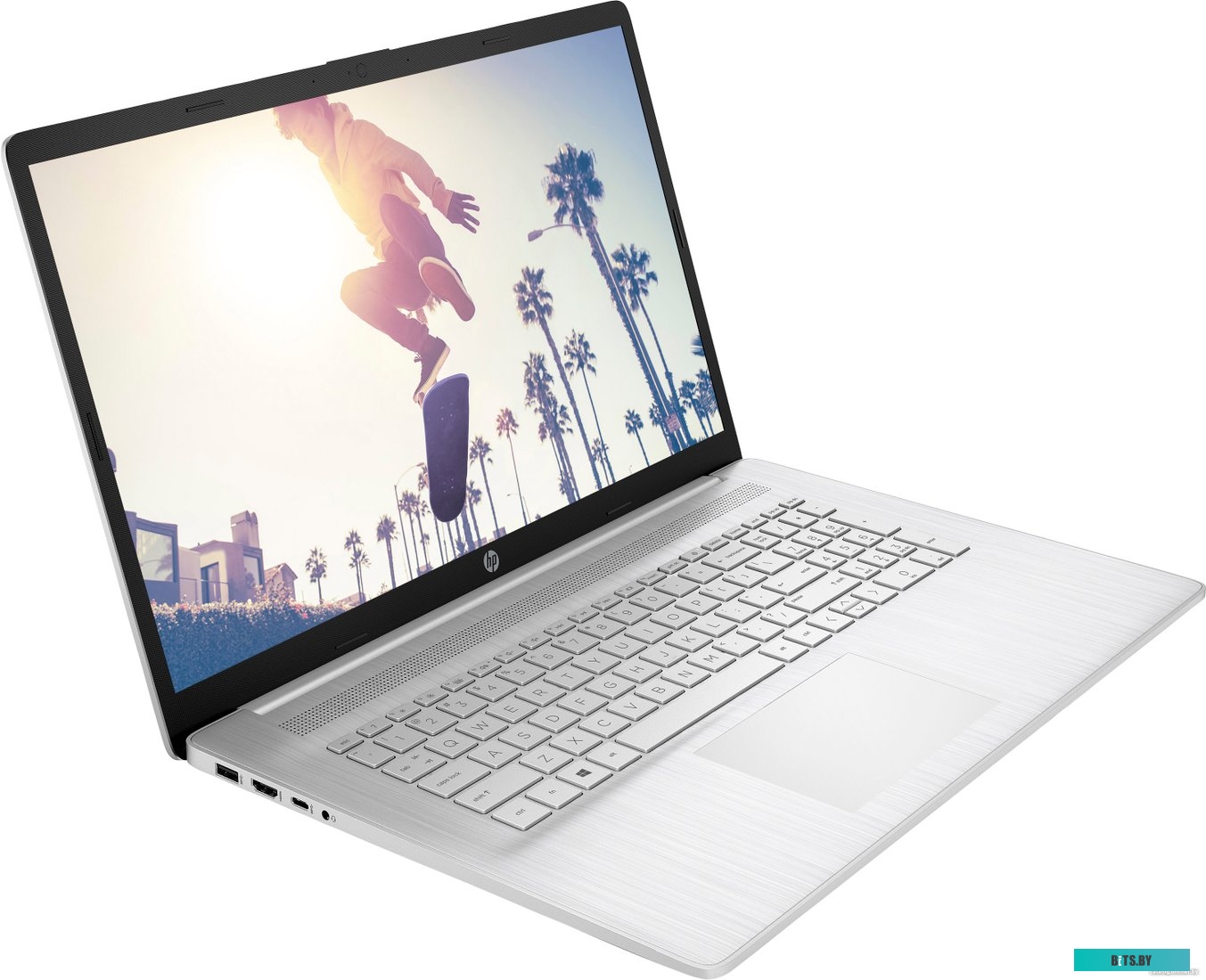 9Q9K3EA Ноутбук HP 17-cp2161ng Ryzen 5 7520U 8Gb SSD512Gb AMD Radeon 17.3" IPS FHD (1920x1080) Windows 11 silver WiFi BT Cam (9Q9K3EA)