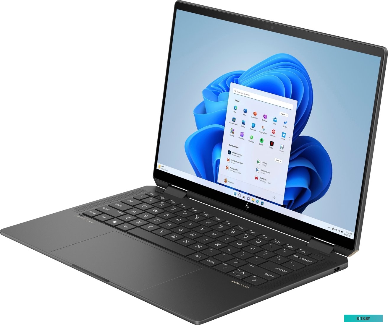 A1LJ5EA Ноутбук HP Spectre x360 14-eu0004ci Core Ultra 7 155H 16Gb SSD512Gb Intel Arc 14" OLED Touch 2.8K (2880x1800) Windows 11 Home black WiFi BT Ca