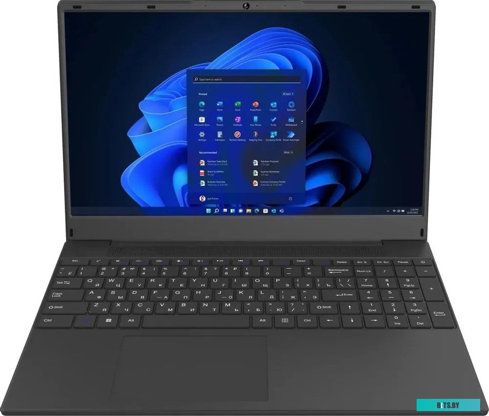 Ноутбук IRU Калибр 15TLG Core i5 1155G7 8Gb SSD512Gb Intel UHD Graphics G7 15.6" IPS FHD (1920x1080) noOS black WiFi BT Cam 4000mAh (1987987)