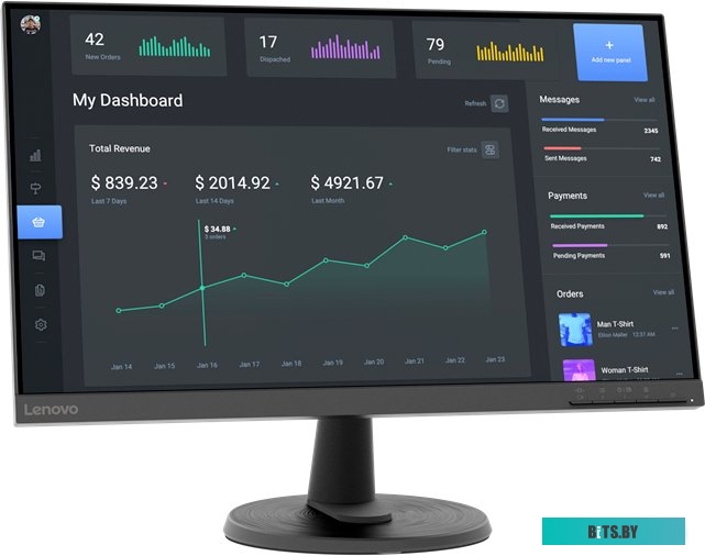 Монитор Lenovo ThinkVision C24-40 (63DCKAT6IS)