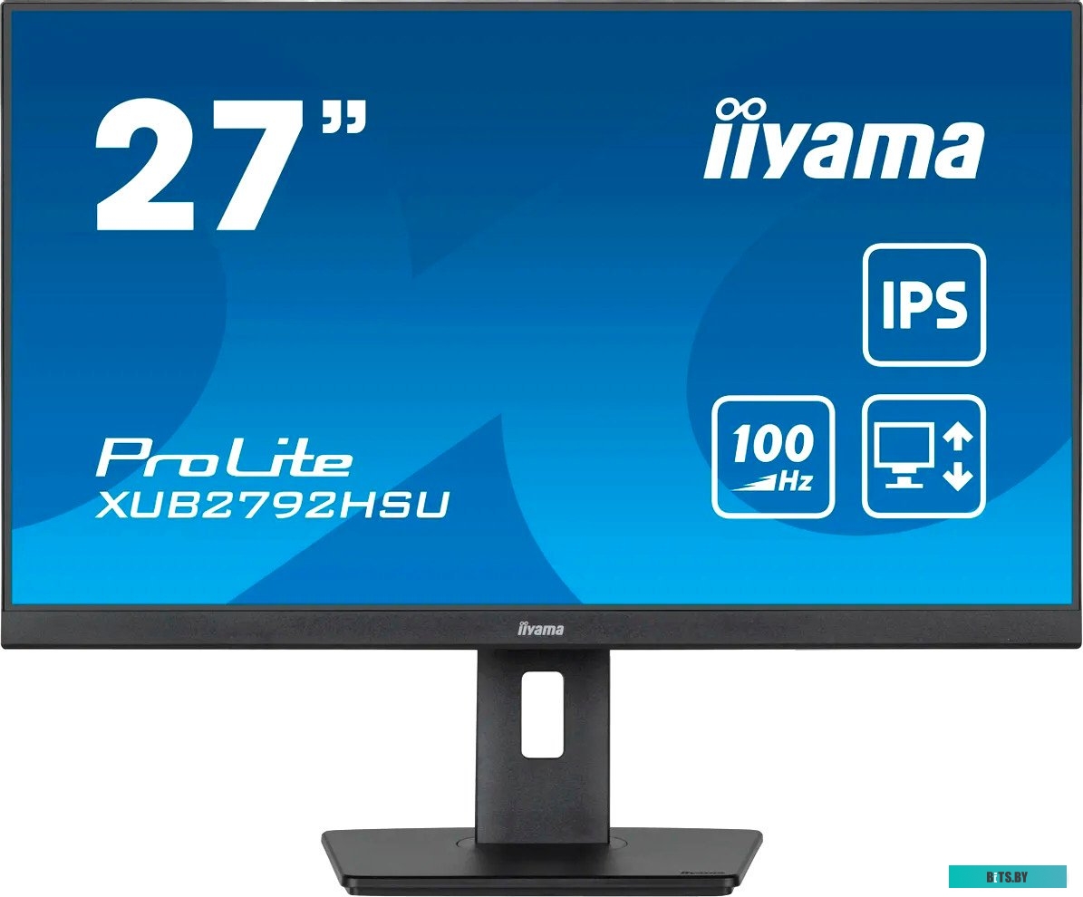 XUB2792HSU-B6 Монитор Iiyama 27" ProLite XUB2792HSU-B6 черный IPS LED 0.4ms 16:9 HDMI M/M матовая HAS Piv 1300:1 250cd 178гр/178гр 1920x1080 115Hz DP 