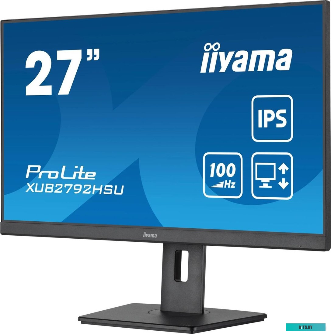 XUB2792HSU-B6 Монитор Iiyama 27" ProLite XUB2792HSU-B6 черный IPS LED 0.4ms 16:9 HDMI M/M матовая HAS Piv 1300:1 250cd 178гр/178гр 1920x1080 115Hz DP 
