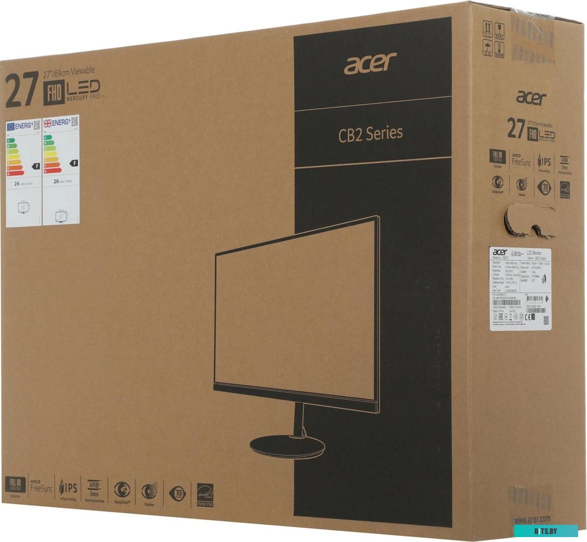 Монитор Acer CB272smiprx 27" серебристый [um.hb2ee.013]