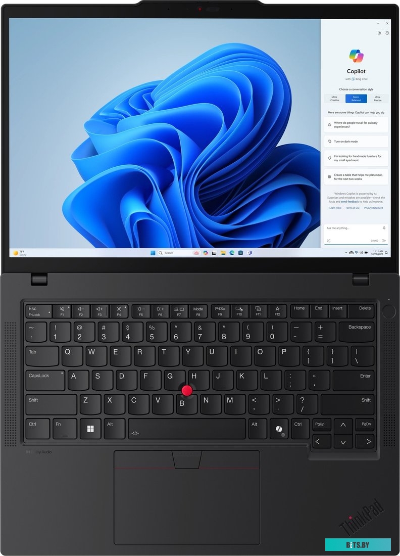 Ноутбук Lenovo ThinkPad T14s G3  14" WUXGA, Intel Core i5-1240P, 16Gb, 512Gb SSD, no ODD, Intel Iris Xe  Graphics , Win11 Pro, черный(21BSA01QCD)*