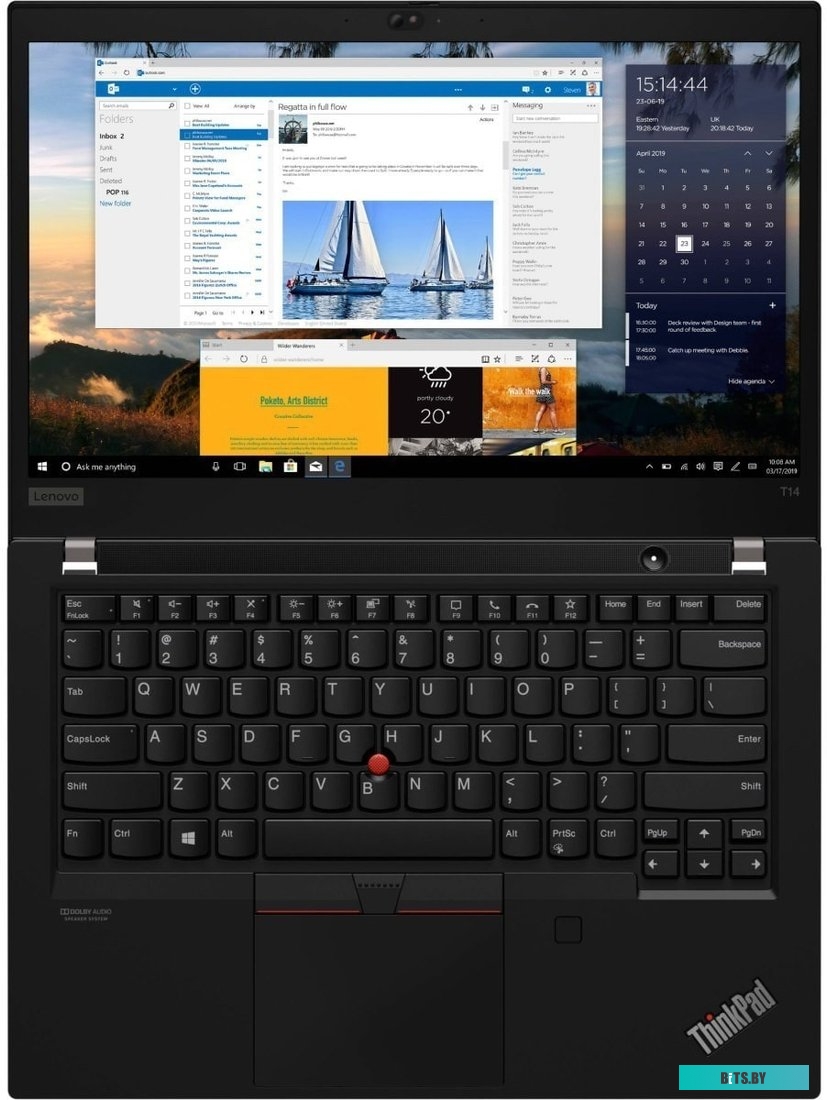 Ноутбук Lenovo ThinkPad T14 Gen 2 Core i5 1135G7 16Gb SSD512Gb Intel UHD Graphics 14" IPS FHD (1920x1080) Windows 11 Professional black WiFi BT Cam (2