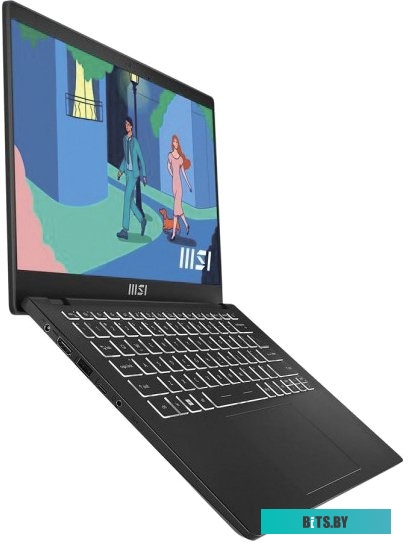 9S7-14J112-263-NC2 Ноутбук MSI Modern 14  C12M-263RU, Core I5-1235U 14" FHD(1920*1080),IPS, LPDDR4 16GB, 512GB M.2 SSD, Iris Xe Graphics, Black,39Whr,