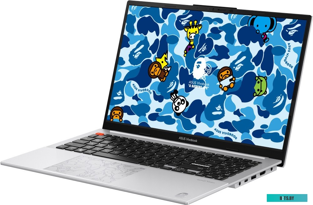 Ноутбук ASUS VivoBook S 15 K5504VA i5-13500H 16Gb SSD 512Gb Iris Xe Graphics 15,6 2.8K OLED 75Вт*ч Win11 Серебр (BAPE Edition) K5504VA-MA342W 90NB0ZK6
