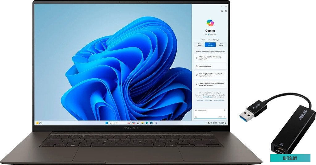 Ноутбук ASUS Zenbook S 16 UM5606WA-RK388W Zumaia Gray (90NB13M1-M00PR0) 90NB13M1-M00PR0