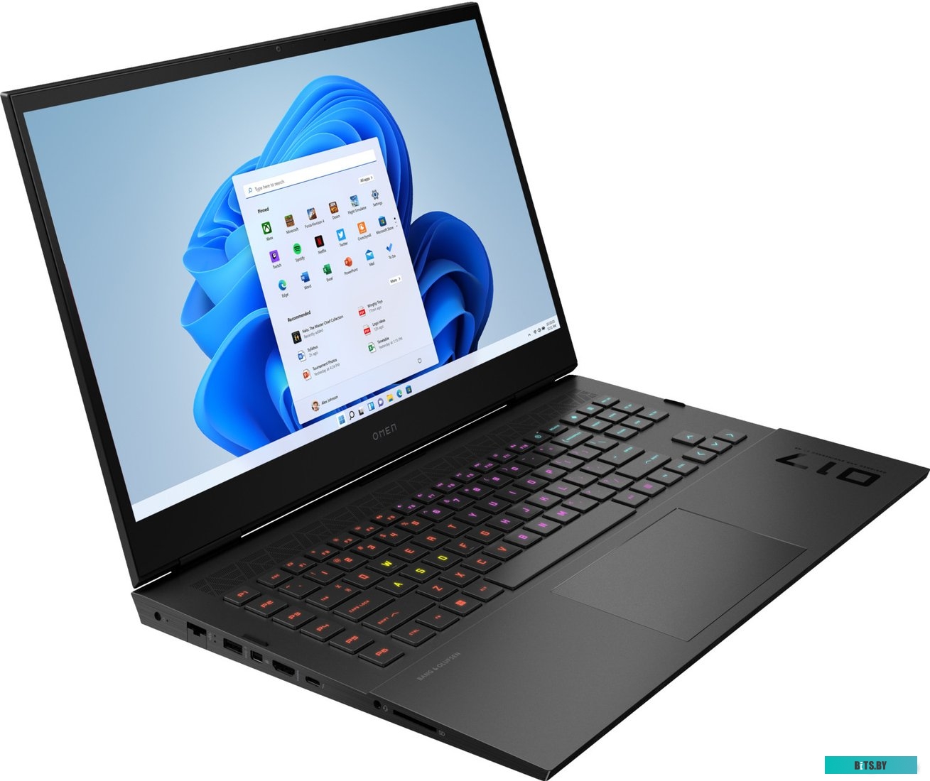A1AB9EA Ноутбук HP Omen 17-cm2006ci Core i7 13700HX 16Gb SSD1Tb NVIDIA GeForce RTX4070 8Gb 17.3" IPS QHD (2560x1440) Free DOS black WiFi BT Cam (A1AB9