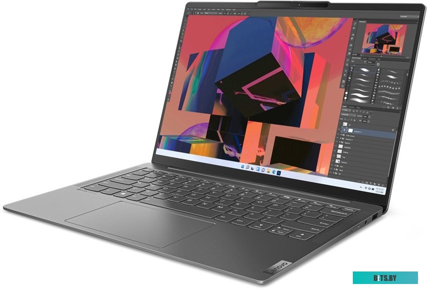 Ноутбук Lenovo Yoga Slim 6 14APU8 14"(2240x1400 IPS)/AMD Ryzen 7 7840U(3.3Ghz)/16384Mb/1024SSDGb/noDVD/Int:AMD Radeon 780M/Cam/BT/WiFi/65WHr/war 1y/1.