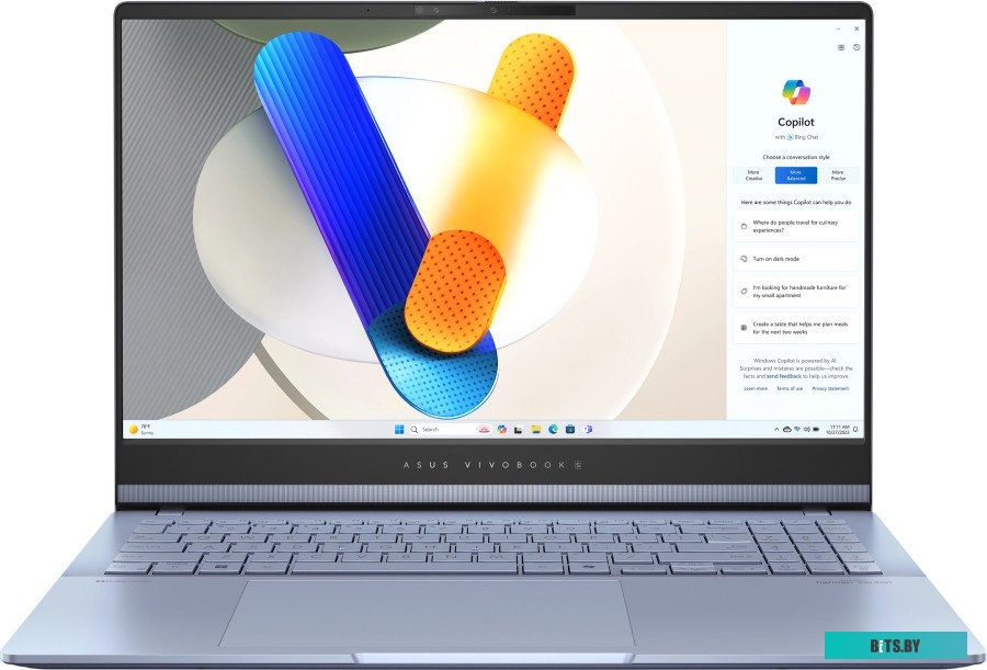 Ноутбук ASUS Vivobook S 15 OLED S5506MA-MA154 Mist Blue (90NB14E2-M00AJ0) 90NB14E2-M00AJ0