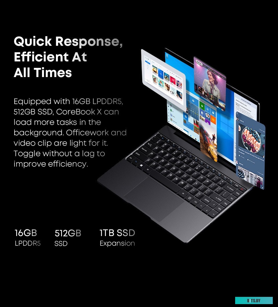 Ноутбук Chuwi CoreBook X CWI570-501N5E1HDMAXP || Intel Core i5 1035G1, 1.0 GHz - 3.6 GHz, 16384 Mb, 14" 2160x1440, 512 Gb SSD, DVD нет, Intel UHD Grap