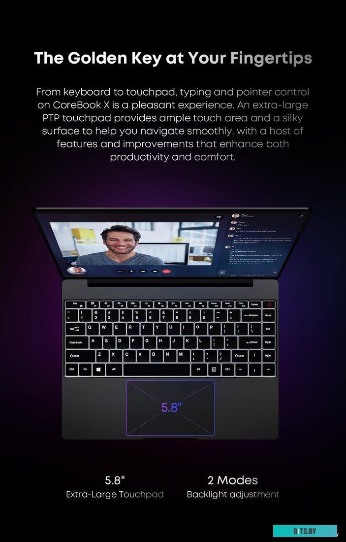 Ноутбук Chuwi CoreBook X CWI570-501N5E1HDMAXP || Intel Core i5 1035G1, 1.0 GHz - 3.6 GHz, 16384 Mb, 14" 2160x1440, 512 Gb SSD, DVD нет, Intel UHD Grap