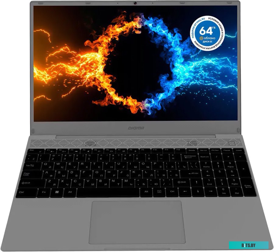 Ноутбук Digma EVE 15 C423 DN15N5-8CXW04, 15.6",  IPS, Intel Pentium Silver N5030 1.1ГГц, 4-ядерный, 8ГБ LPDDR4, 256ГБ SSD,  Intel UHD Graphics  605, W