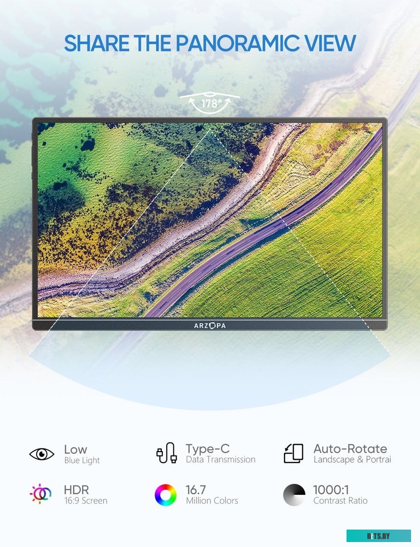 Портативный монитор Arzopa A1S (черный) A1S-Black