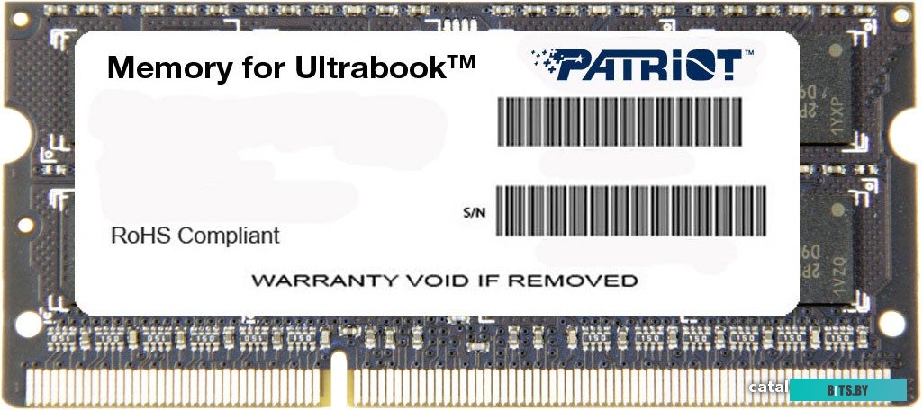 Оперативная память Patriot Memory for Ultrabook 4GB DDR3 SO-DIMM PC3-12800 (PSD34G1600L2S)