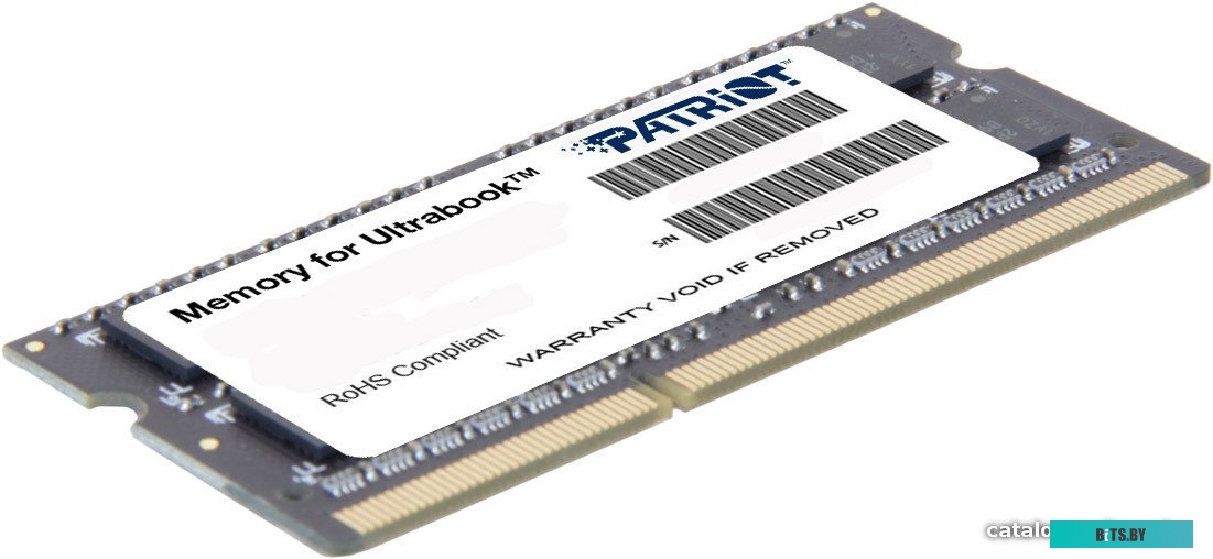 Оперативная память Patriot Memory for Ultrabook 4GB DDR3 SO-DIMM PC3-12800 (PSD34G1600L2S)