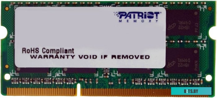 Оперативная память Patriot Signature 4GB DDR3 SO-DIMM PC3-10600 (PSD34G13332S)