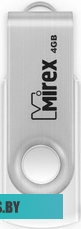 USB накопитель (Флешка) Mirex SWIVEL WHITE 4GB (13600-FMUSWT04)