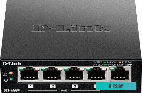 Неуправляемый коммутатор D-Link DES-1005P/B1A
