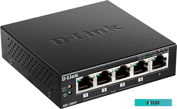 Неуправляемый коммутатор D-Link DES-1005P/B1A