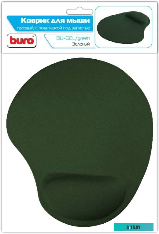 Mouse Pad GEL Black, Чёрный с гелевой подставкой под запястье (Buro BU-GEL)