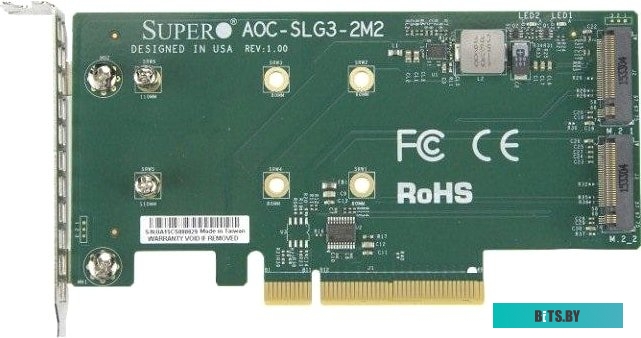 Планка Supermicro AOC-SLG3-2M2-O