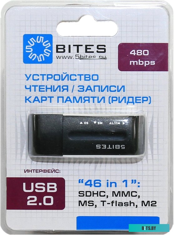 Карт-ридер 5bites RE2-102BK