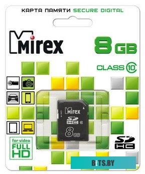 Карта памяти Mirex SDHC (Class 10) 16GB (13611-SD10CD16)
