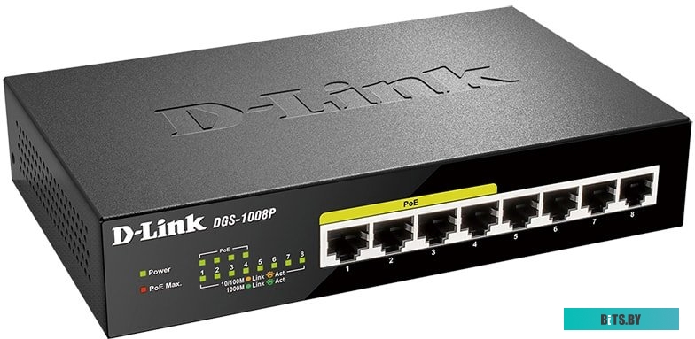 Коммутатор D-Link DGS-1008P/E1A