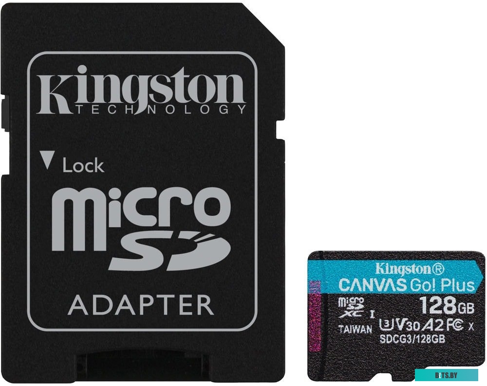 Карта памяти Kingston Canvas Go! Plus microSDXC 128GB (с адаптером) <SDCG3/128GB>