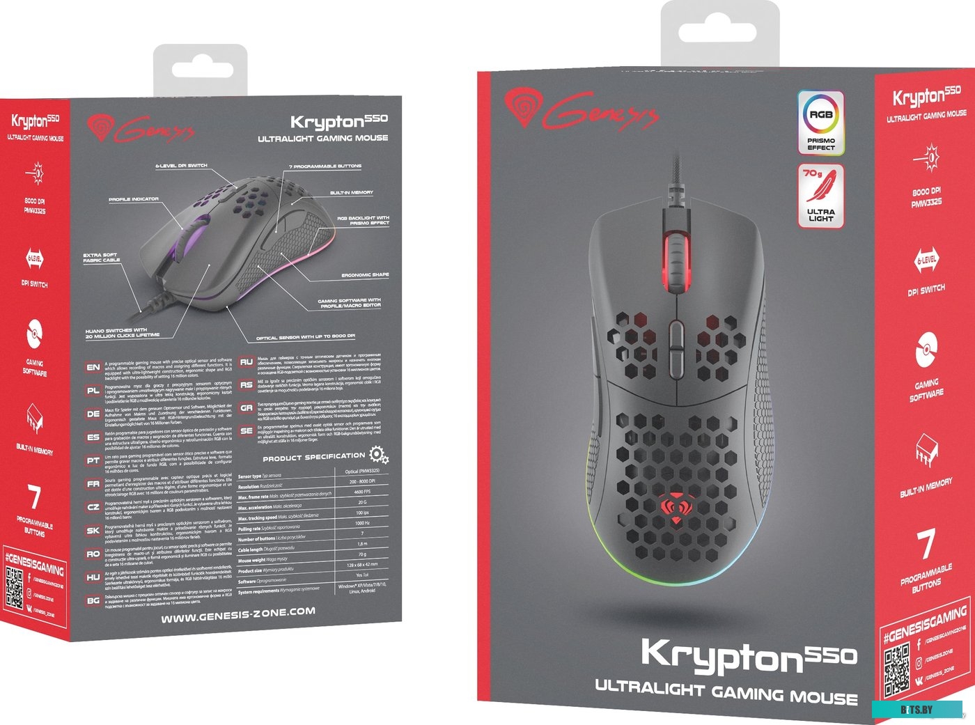 Мышь Genesis Krypton 550 (черный) <NMG-1680>