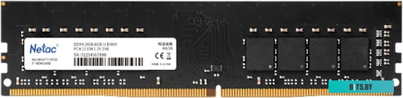 Оперативная память Netac Basic 8GB DDR4 PC4-25600 NTBSD4P32SP-08