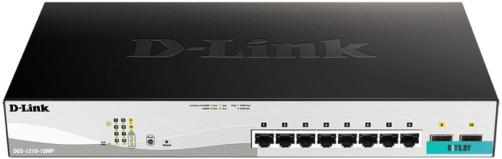 Управляемый коммутатор 2-го уровня D-Link DGS-1210-10MP/FL1A