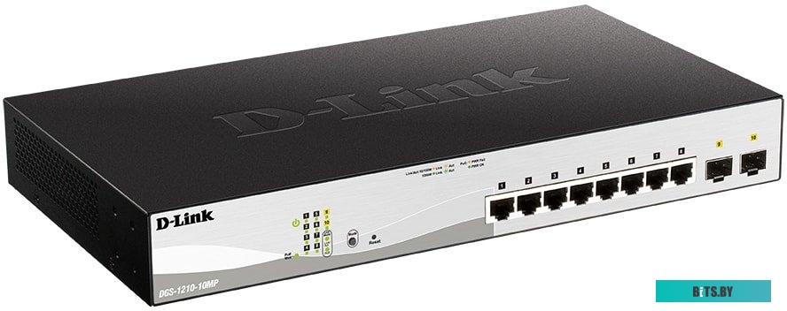 Управляемый коммутатор 2-го уровня D-Link DGS-1210-10MP/FL1A