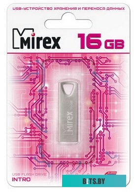 USB накопитель (Флешка) Mirex Intro 16GB (серебристый) <13600-ITRNTO16>