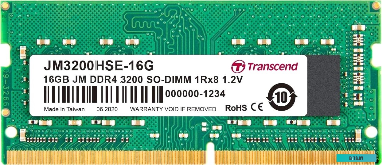 Модуль памяти Transcend JetRam 32GB DDR4 SODIMM PC4-25600 JM3200HSE-32G