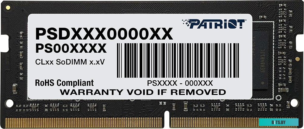 Оперативная память Patriot Signature Line 16GB DDR4 SODIMM PC4-25600 PSD416G32002S