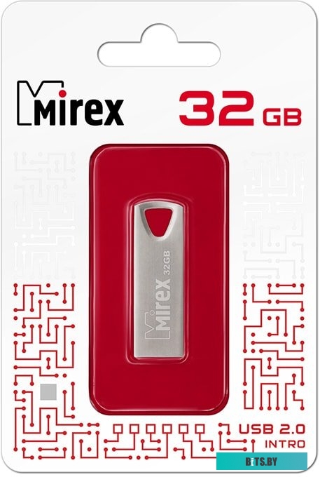 USB накопитель (Флешка) Mirex Intro 32GB (серебристый) <13600-ITRNTO32>
