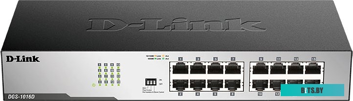 Неуправляемый коммутатор D-Link DGS-1016D/I2A