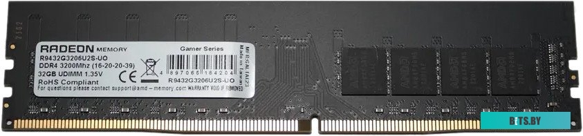 Модуль памяти AMD Radeon R9 Gamer Series 32ГБ DDR4 3200 МГц R9432G3206U2S-UO