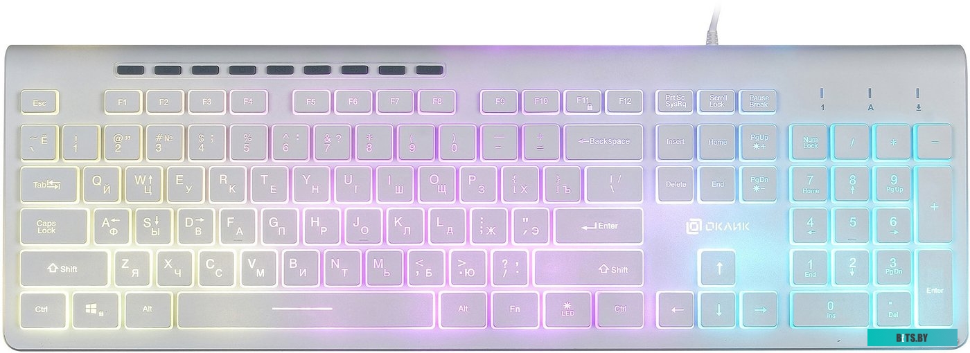 Клавиатура Oklick 490ML (белый) <1067205>